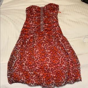 Nicole Miller Silk Strapless Dress